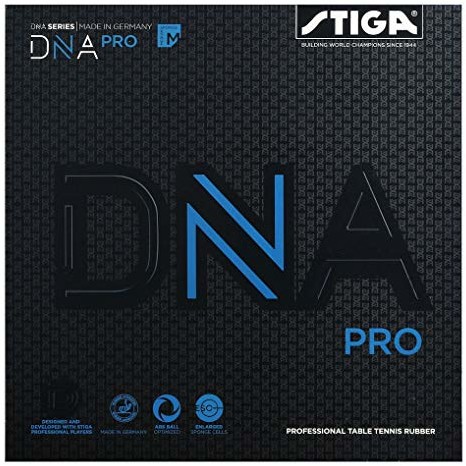 Stiga Unisex DNA PRO M, czerwony, 2.1 kauczuk do tenisa stołowego, 2,1 mm 1712-0205-21