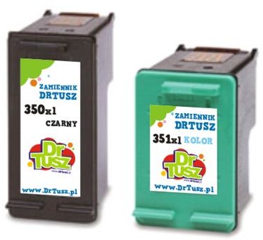 DrTusz Tusze Zamienniki 350 + 351 do HP SD412EE) komplet)