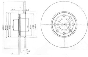 Delphi Tarcza hamulcowa BG3402