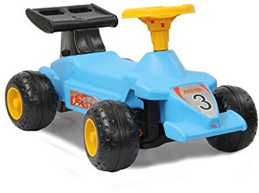 Jamara 460310 antypoślizgowa Formula Kid Blau stabilny i wytrzymały, uchwyty w tylnej skrzybie, ochrona przed przewróceniem, atrakcyjny design w kolorze czerwonym lub jasnoniebieskim, klakson