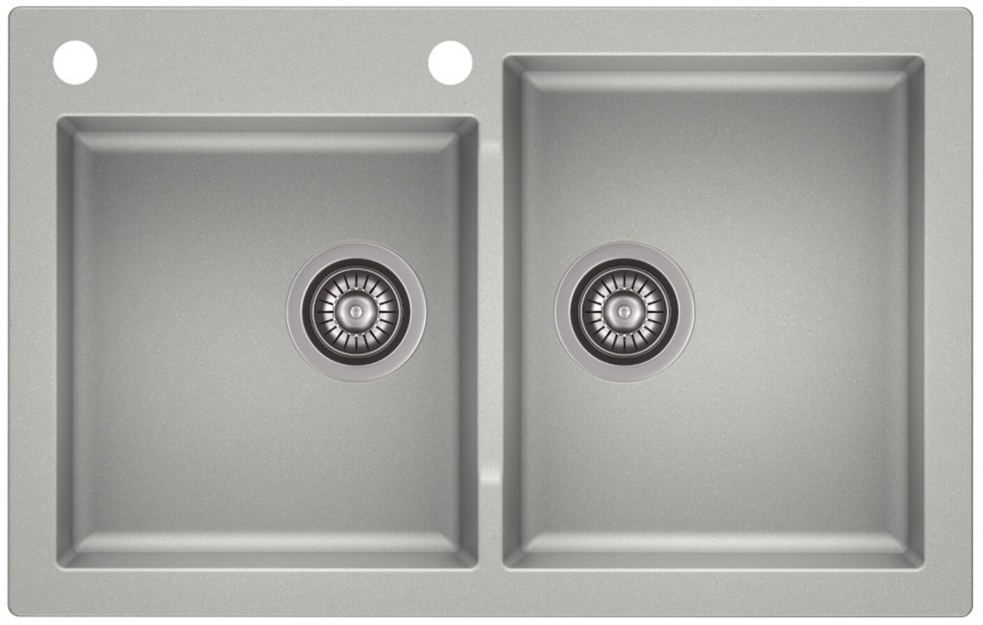 AXIS GROUP Zlew Mojito 140 2-komorowy szary