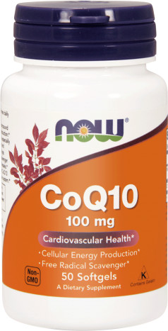 Now Foods Sklep KOENZYM Q10 100 MG + VIT E 50 KAPSUŁEK ŻELOWYCH