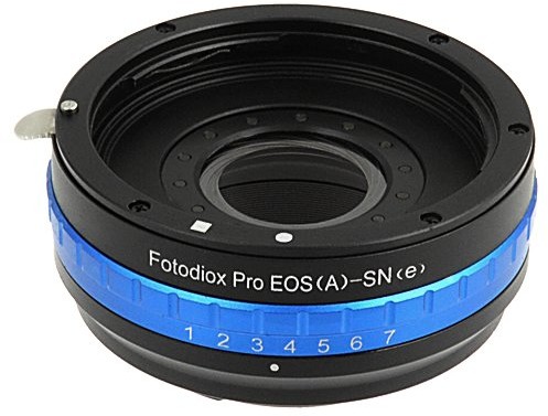 Fotodiox Pro Lens Mount Adapter with built-in de clicked Iris EOS EF (Not EF-S Lens) Lens to Sony E-Series system (NEX) camera adapter, pasuje do SONY NEX-3 i NEX-5 i NEX-5 N i NEX-7 i NEX-VG10 EOS-Sn