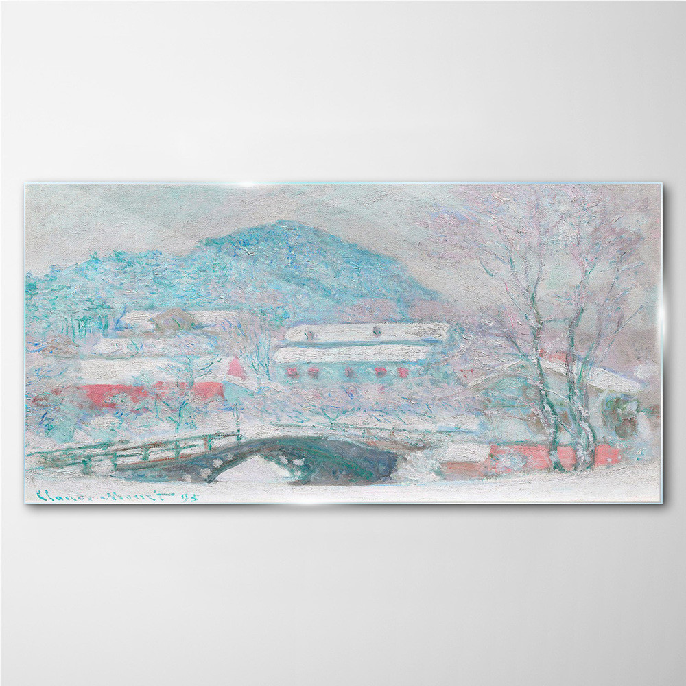 PL Coloray Obraz na Szkle Wioska w Norwegii Monet 140x70cm