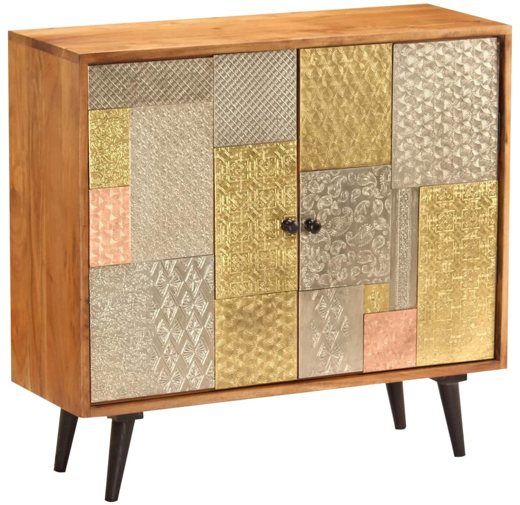 vidaXL vidaXL Szafka z litego drewna akacjowego, 80x30x75 cm