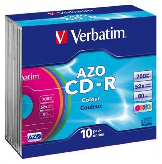 Verbatim Płyta CD-R slim kolor 10szt. PL.041.040/4