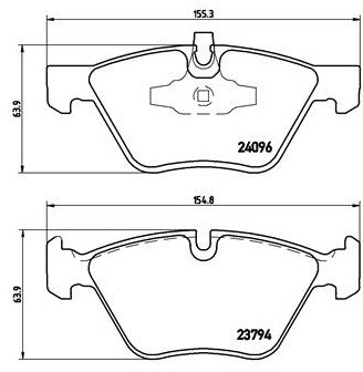 BREMBO Zestaw klocków hamulcowych, hamulce tarczowe P 06 040