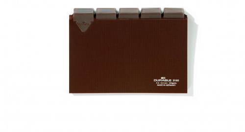 DURABLE Przekładki do kartotek A6 twarde brązowe 25 sztuk 3160-11