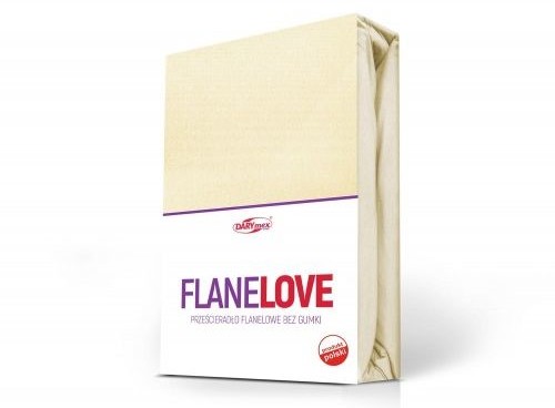 Darymex Prześcieradło flanelowe bez gumki écru 220x210 dx-220-flb-03