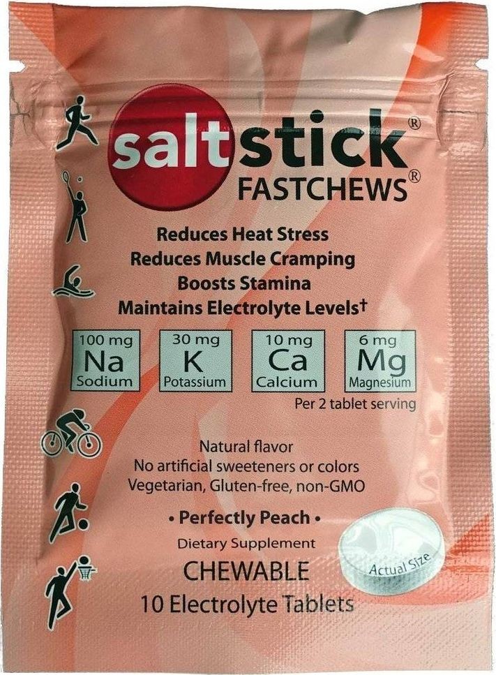 Salt Stick Elektrolityczne Pastylki do ssania SaltStick 10 szt Smak brzoskwiniowy Uniwersalny 73211-uniw
