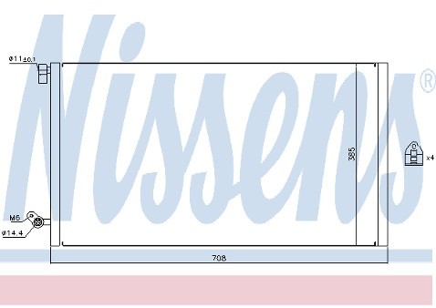 NISSENS Chodnica klimatyzacji - skraplacz 940158