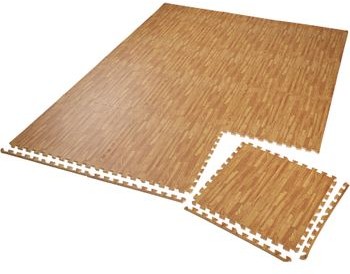 TecTake Mata ochronna do siłowni zestaw 12 części wzór drewna 402657