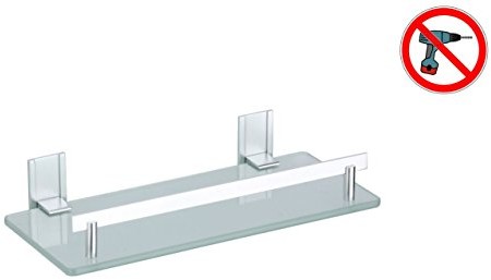 MSV Tabarca aluminiowe i szklane półki, 30 x 13 cm MS118