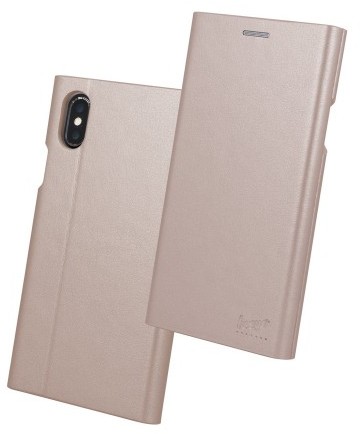 TF1 Pokrowiec Beeyo Book Grande do iPhone X różowo-złoty