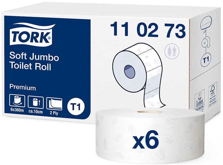 Jumbo Papier toaletowy w roli Tork Premium biały miękki