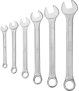 NEO-TOOLS Zestaw kluczy płasko-oczkowy 6-17mm 6szt. 09-750