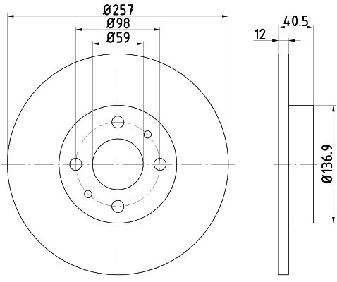 MINTEX Tarcza hamulcowa MDC636