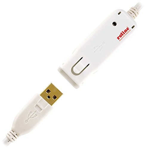 Rotronic ROLINE 12041086 kabel USB Active Repeater USB 2.0 (tylko do 12.04.1085), 12 m Biały 12.04.1086