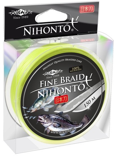 Mikado Plecionka Nihonto Fine 0,10mm Fluo 150m