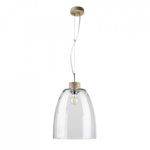 Spotlight Premium Collection Lampa wisząca Campana 9842074 SPOTLight Premium Collection szklana oprawa z dębową podsufitką 9842074