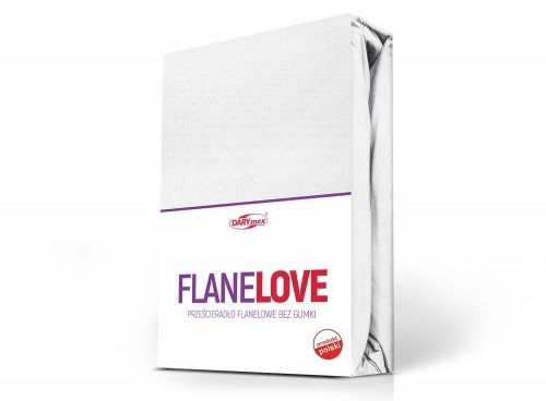 Darymex Prześcieradło flanelowe bez gumki białe 220x210 dx-220-flb-02