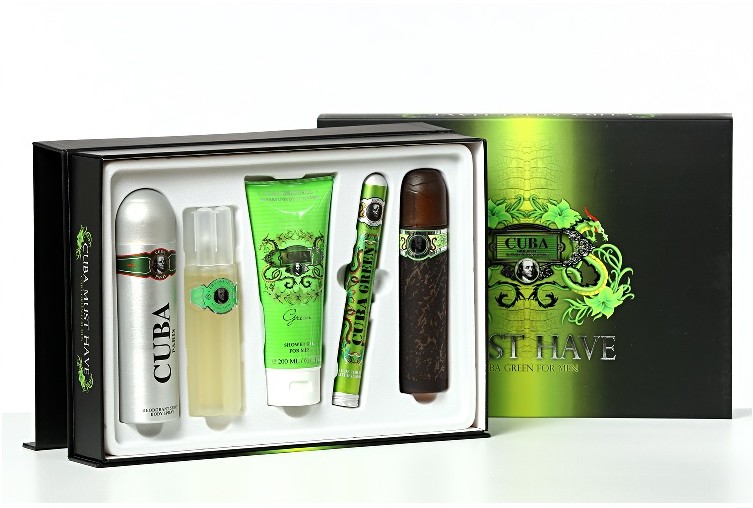 Cuba Original Green Must Have Zestaw woda toaletowa spray 100 ml wWoda toaletowa spray 35 ml dezodorant spray 200 ml żel pod prysznic 200 ml woda