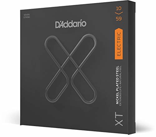 DAddario XTE1059, XT stal niklowana elektrycznie, światło regularne, 7-strunowy 10-59 XTE1059