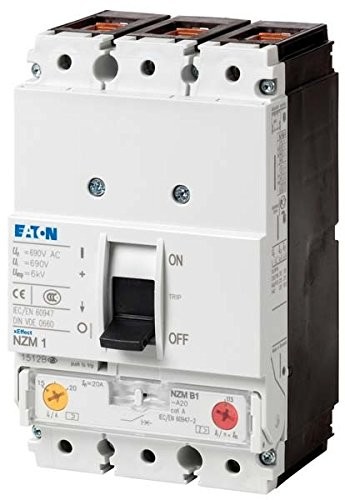 Eaton (Moeller) wyłącznik mocy nzmc1-A80 3P 80 A NZM2 przełącznik mocy do transformatora, generatora oraz systemu ochrony 4015082713959 271395