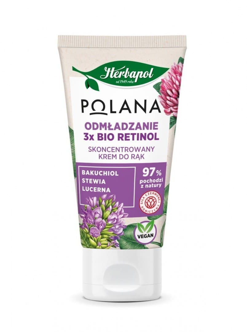 Zdjęcia - Kremy i toniki Herbapol Polana Odmładzanie 3x Bio Retinol Krem do rąk skoncentrowany 