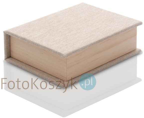 Pudełko na Pendrive płótno+drewno