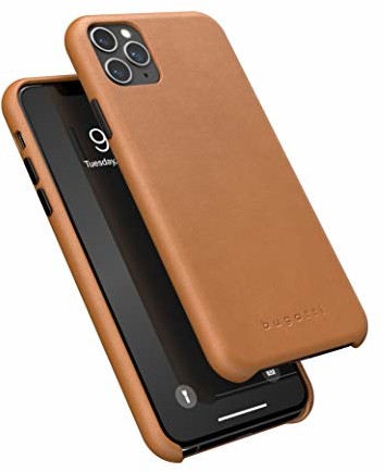 BUGATTI Bugatti Etui na telefon komórkowy kompatybilne z iPhone 11 Pro Max, Porto etui ochronne, koniak 43772