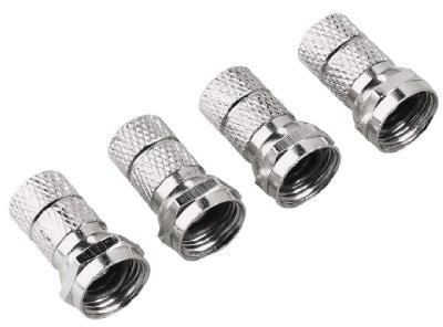 Hama 2 wtyki F do kabla koncentrycznego 6,8 mm, wkręcane, do podłączenia do LNB, multiswitchy, odbiornika srebrny 00047447