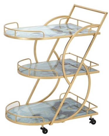 MAURO FERRETTI SRL Wózek kuchenny Trolley Marble Glass Mix DD.15614