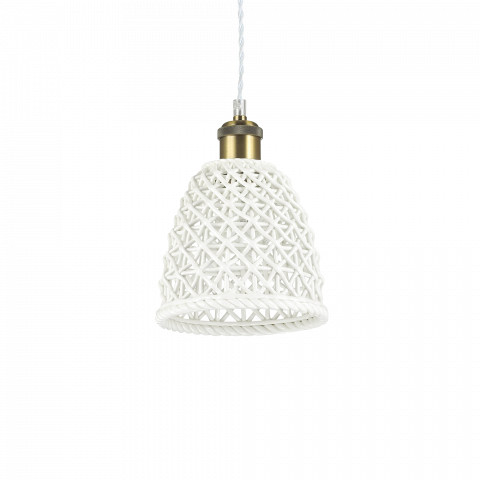 Ideal Lux Lampa sufitowa Lugano SP1 D18 206820 nowoczesna oprawa w kolorze białym 206820