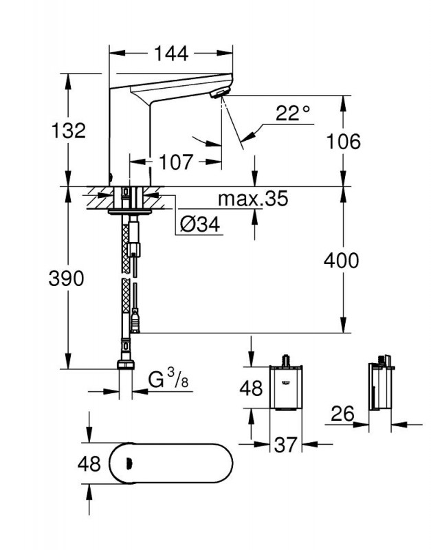 Grohe Eurosmart Cosmopolitan E 36330001
