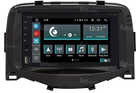 Jf Sound car audio system Custom Fit Radio samochodowe dla Toyota Aygo Android GPS Bluetooth WiFi USB Full HD Touchscreen Display 6.2