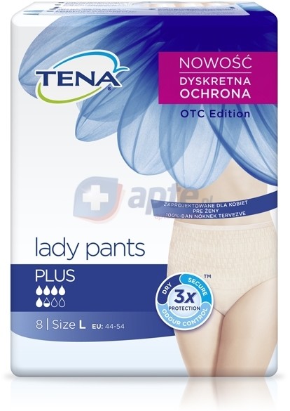 SCA Tena SCA Hygiene Products Majtki chłonne Lady Pants Plus rozmiar L x8 sztuk