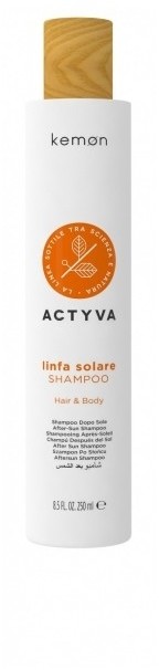 Kemon ACTYVA LINFA SOLARE SHAMPOO - SZAMPON DO WŁOSÓW I CIAŁA PO KĄPIELI SŁONECZNEJ 250 ML KEM000133