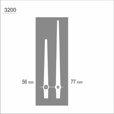 Atrix Wskazówki zegarowe białe /W73