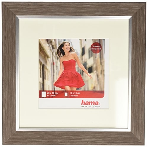 Hama Porto - Ramka na zdjęcia (pojedyncza rama, szara, plastikowa, 13 X 13 cm.) 125651
