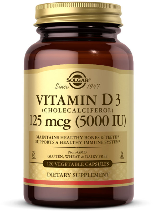 SOLGAR SOLGAR Vitamin D3 125mcg (5000 IU) 120vegcaps