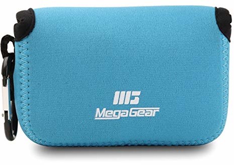 Megagear MG717 ultralekkie neoprenowe etui na aparat kompatybilny z Panasonic Lumix DC-TZ95, DC-TZ90, DMC-TZ100 - niebieskie MG717