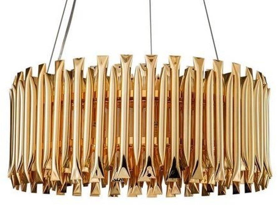 KKS Glamour lampa wisząca MODULAR XC107 metalowa nad stół okrągła złota