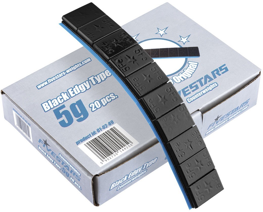FIVESTARS marka niezdefiniowana CIężarki klejone czarne do Felg aluminiowych Edgy 5g 1kg