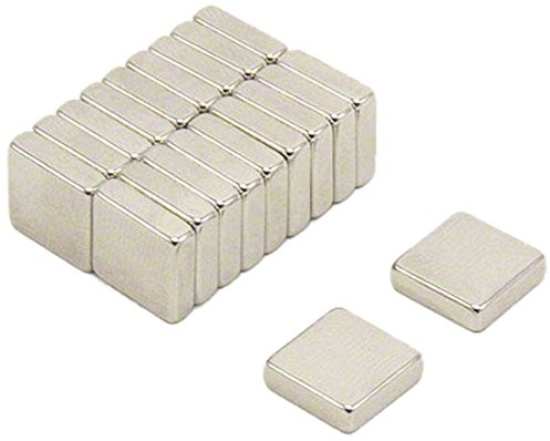 first4magnets Magnes Expert 10 x 10 x 3 mm grubości N42 magnes neodymowy - 2,2 kg pociągnięcie (opakowanie 20 sztuk) F10103-20