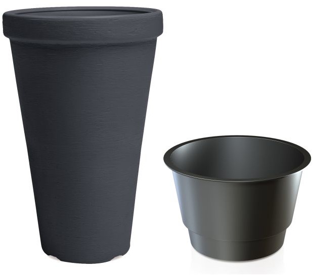 Donica Classic Tower antracyt 40 cm