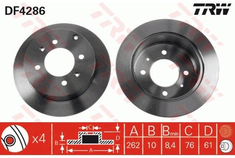 TRW Tarcza hamulcowa DF4286