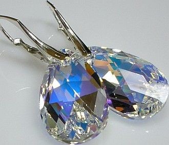 Swarovski SUPER CENA kolczyki CERTYFIKAT AB 22 mm