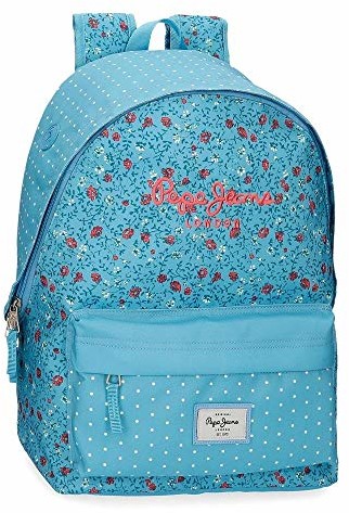 Pepe Jeans Pepe Jeans Ava elastyczny plecak szkolny niebieski 32 x 42 x 15 cm poliester 23,52 l 63423D1