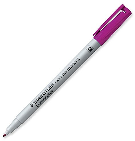 Staedtler 315 Lumocolor zestaw 10 cienkopisów uniwersalnych, końcówka M, średnica ok. 1 mm, niepermanentne, w opakowaniu kartonowym, fioletowy 315-6